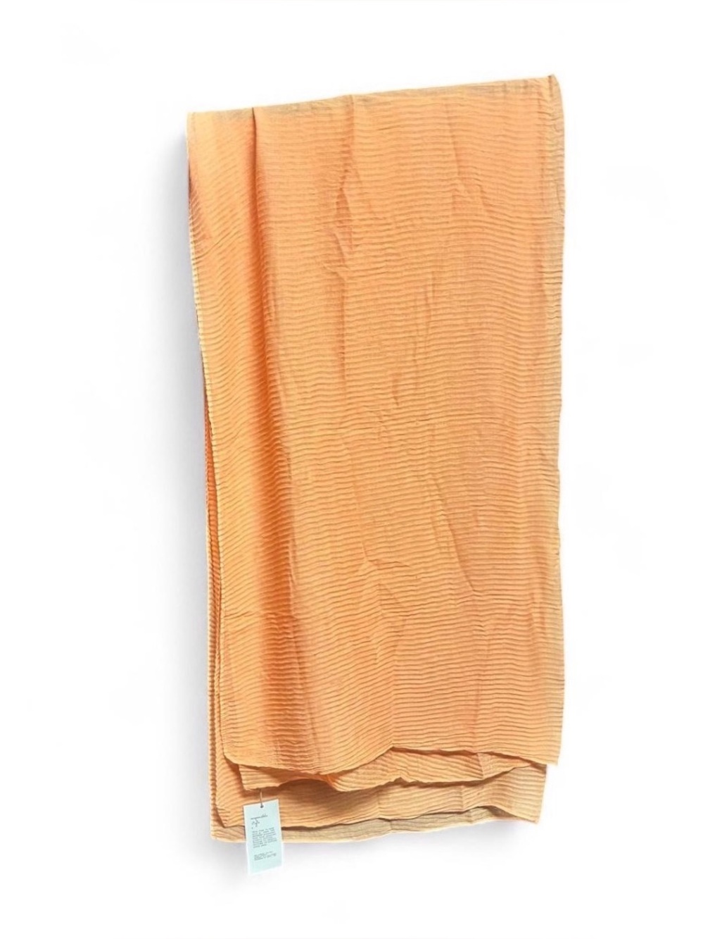 A New Day peach lightweight, pleated/crinkle fashion scarf or wrap
